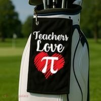 Teachers Love Pi Golf Towel thumb 2