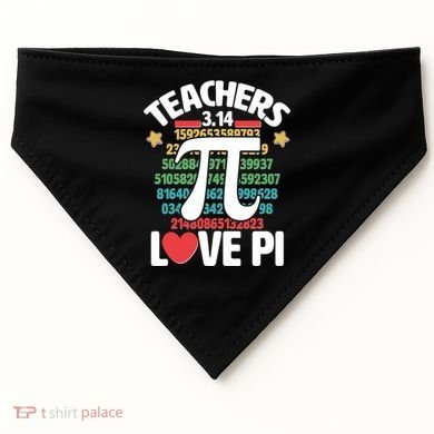 Teachers Love Pi 3.14 USA-Made Doggie Bandana