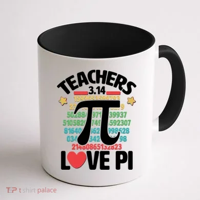 Teachers Love Pi 3.14 Coffee Mug back