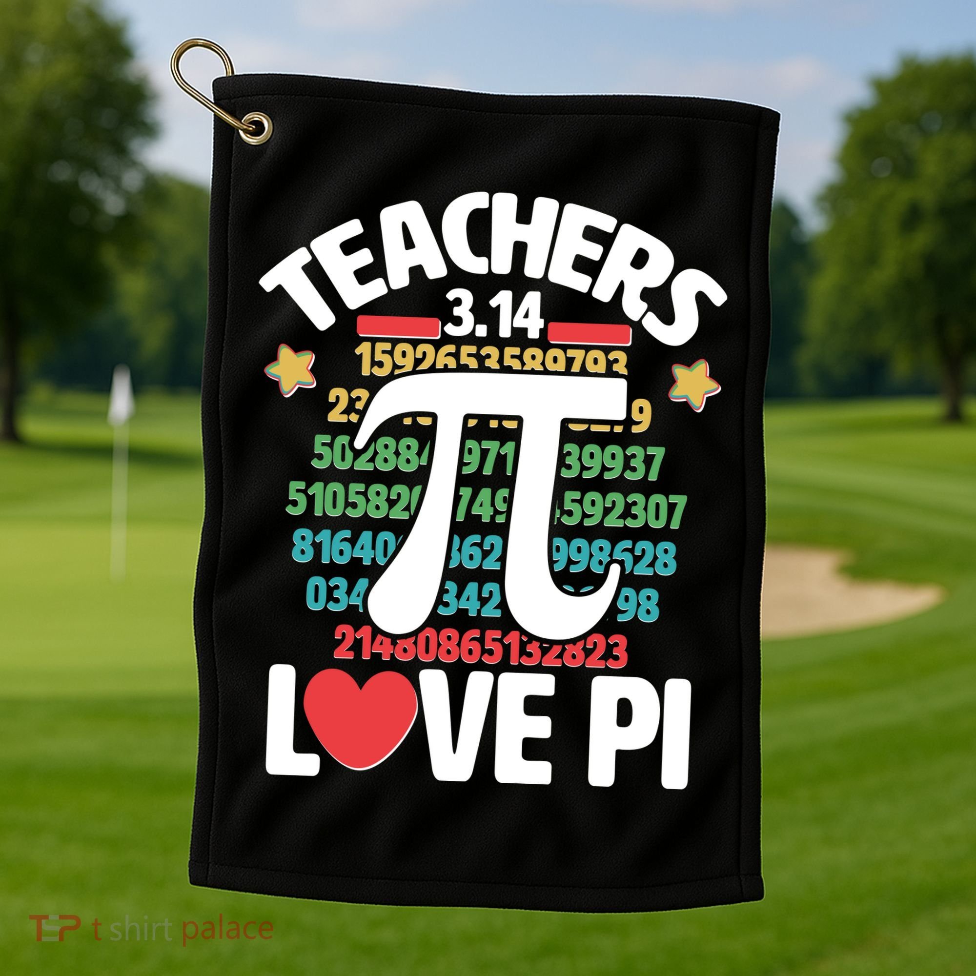 Teachers Love Pi 3.14 Golf Towel