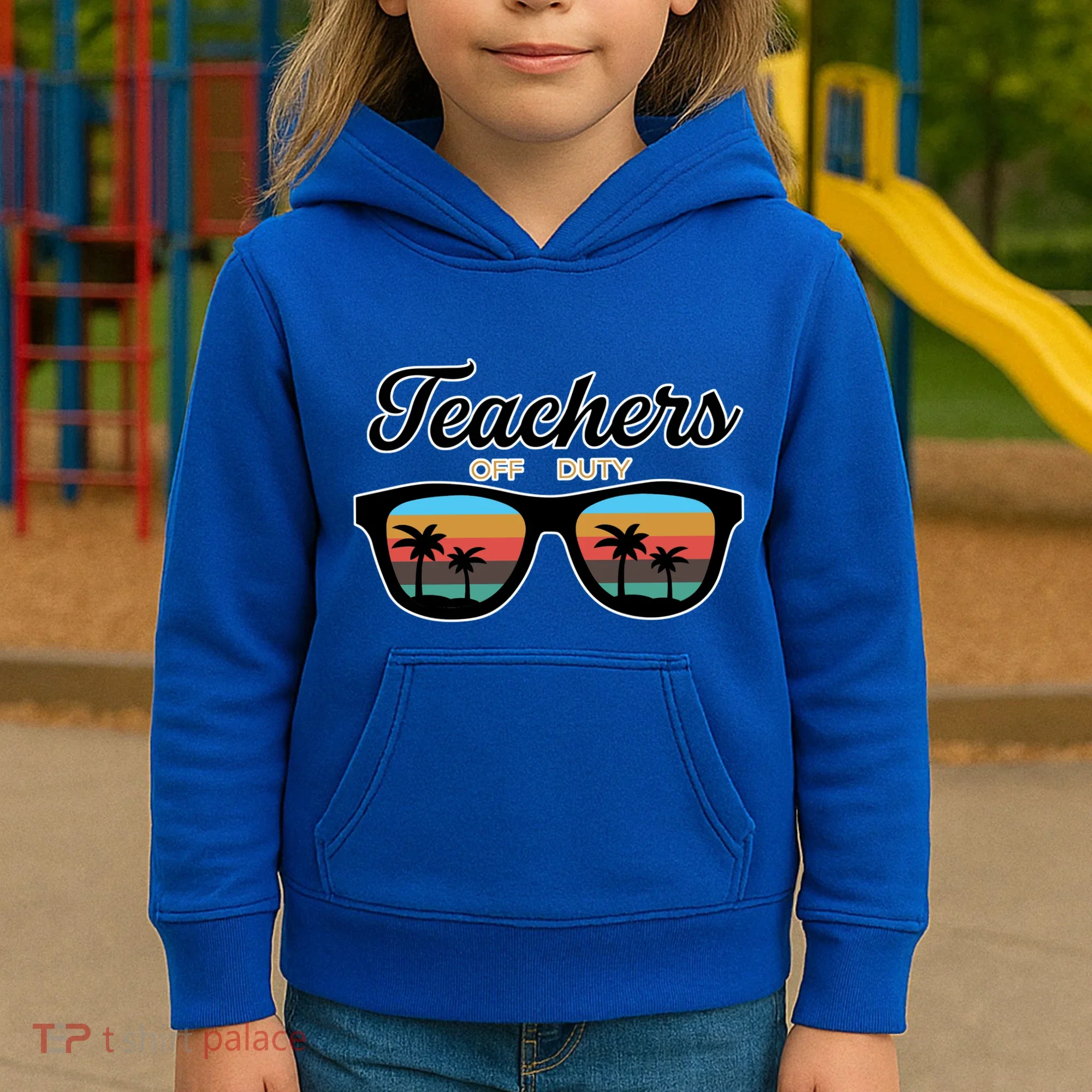 Teachers Off Duty Sunglasses Kids Hoodie