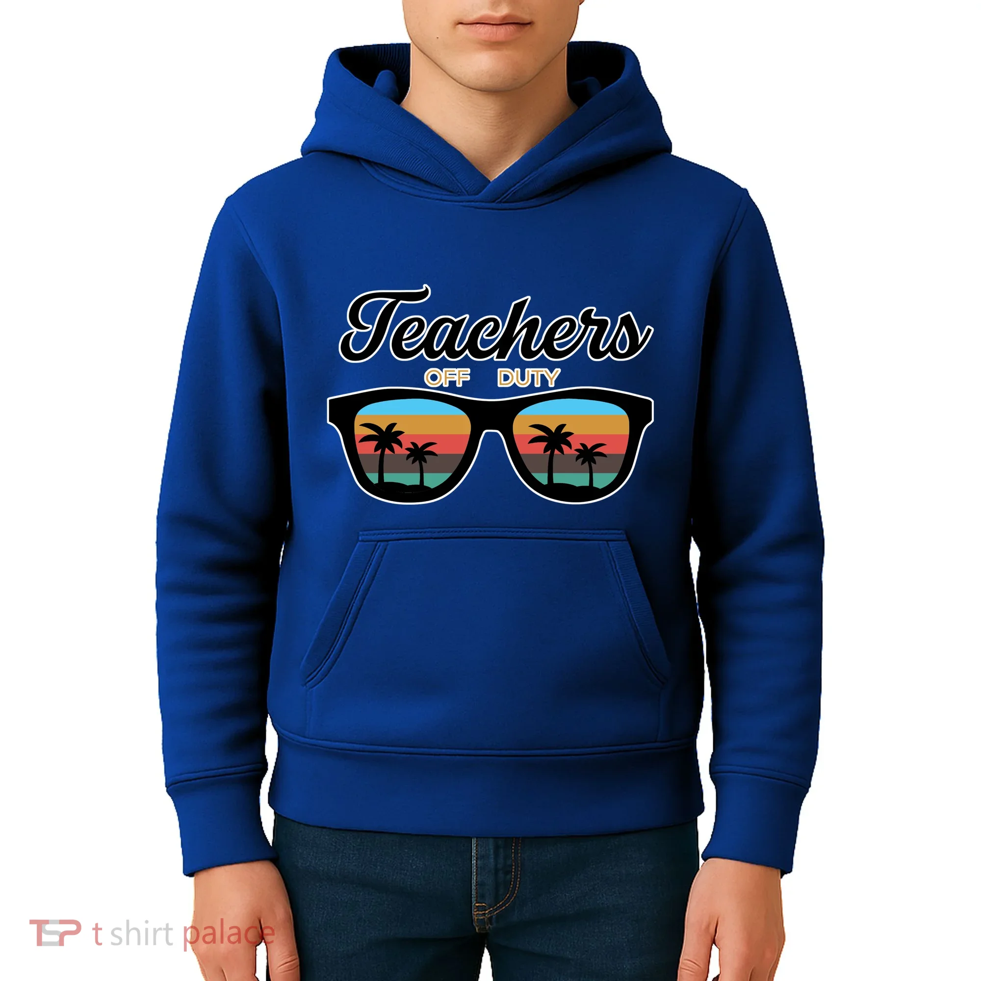 Teachers Off Duty Sunglasses Kids Hoodie