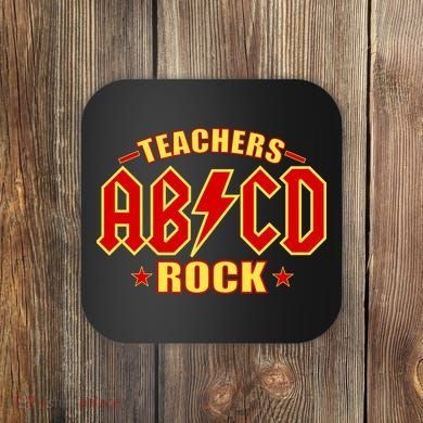 Teachers ROCK AB v CD ABCD Coaster