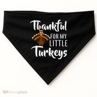 Teachers Thanksgiving Thankful For My little Turkeys USA-Made Doggie Bandana thumb 0