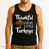 Teachers Thanksgiving Thankful For My little Turkeys Tank Top thumb 3