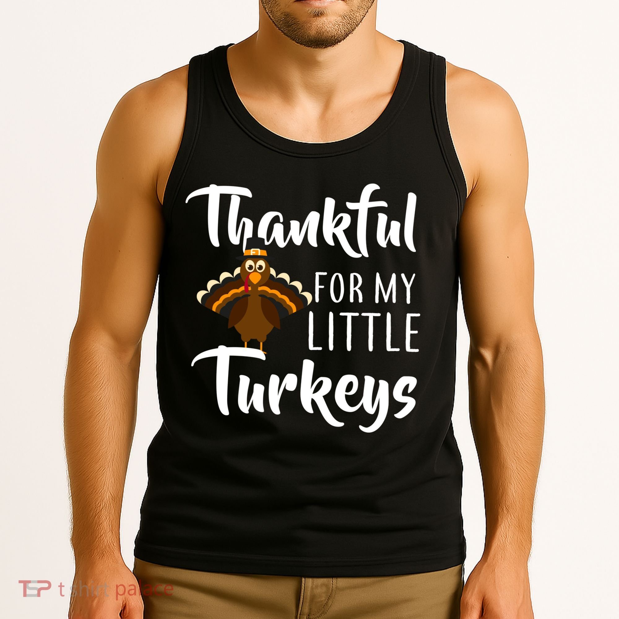 Teachers Thanksgiving Thankful For My little Turkeys Tank Top