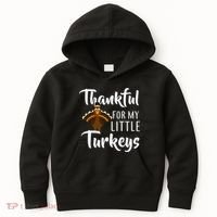Teachers Thanksgiving Thankful For My little Turkeys Kids Hoodie thumb 0