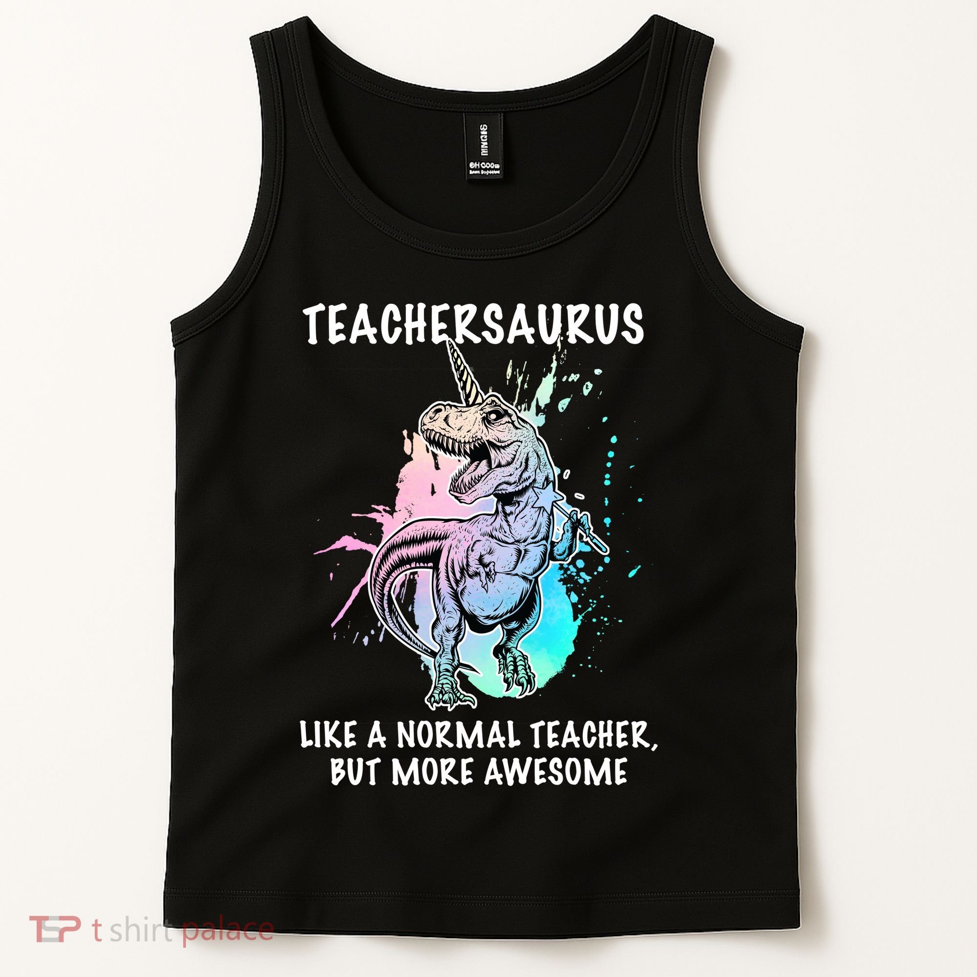 Teachersaurus Unicorn Tank Top