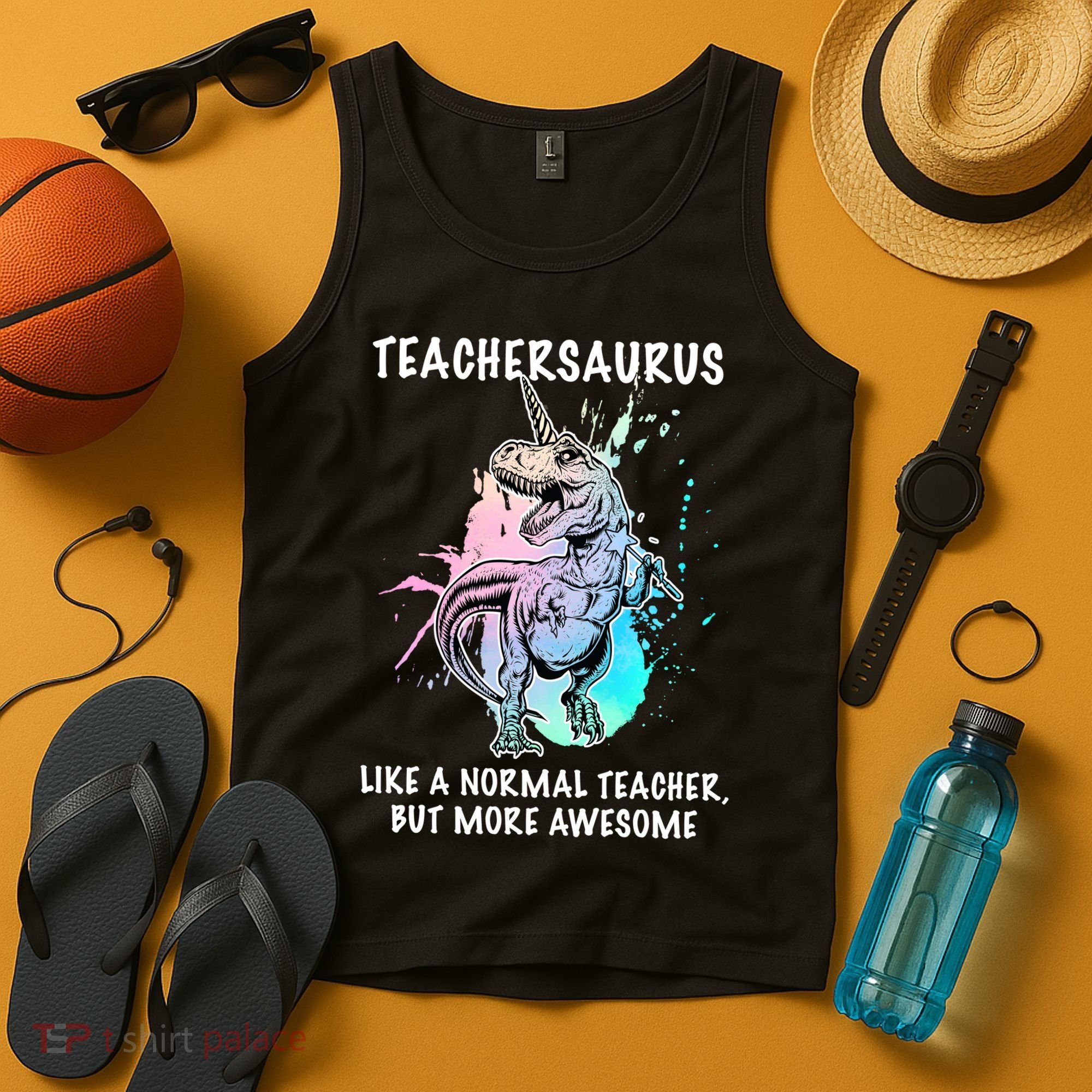 Teachersaurus Unicorn Tank Top
