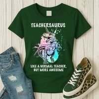 Teachersaurus Unicorn Women's T-Shirt thumb 3