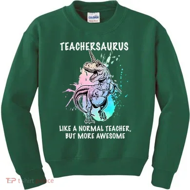Teachersaurus Unicorn Kids Sweatshirt