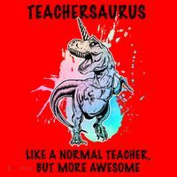Teachersaurus Unicorn Santa Hat thumb 1