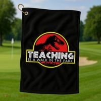 Teaching  Is A Walk In The Park Golf Towel thumb 1