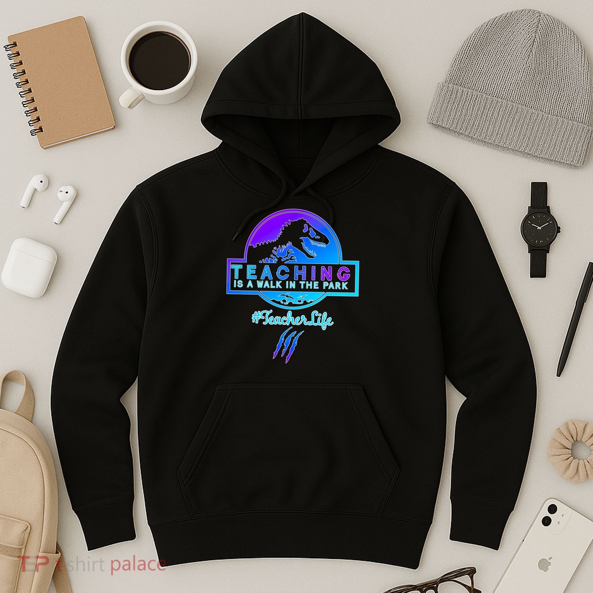 Teaching Is A Walk In Park Jurassic Teacher Hoodie