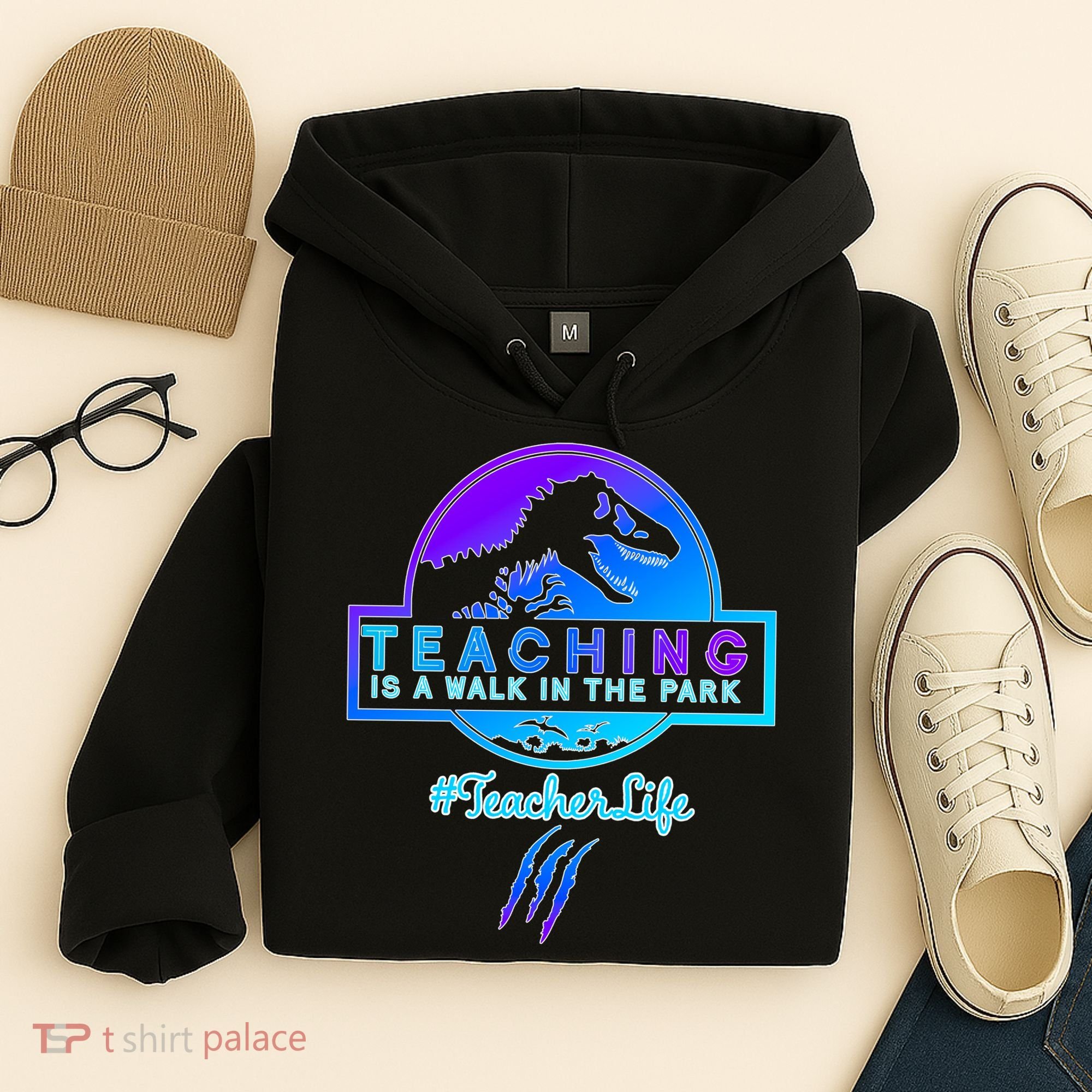 Teaching Is A Walk In Park Jurassic Teacher Hoodie