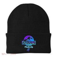 Teaching Is A Walk In Park Jurassic Teacher Beanie thumb 0