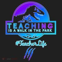 Teaching Is A Walk In Park Jurassic Teacher Beanie thumb 2