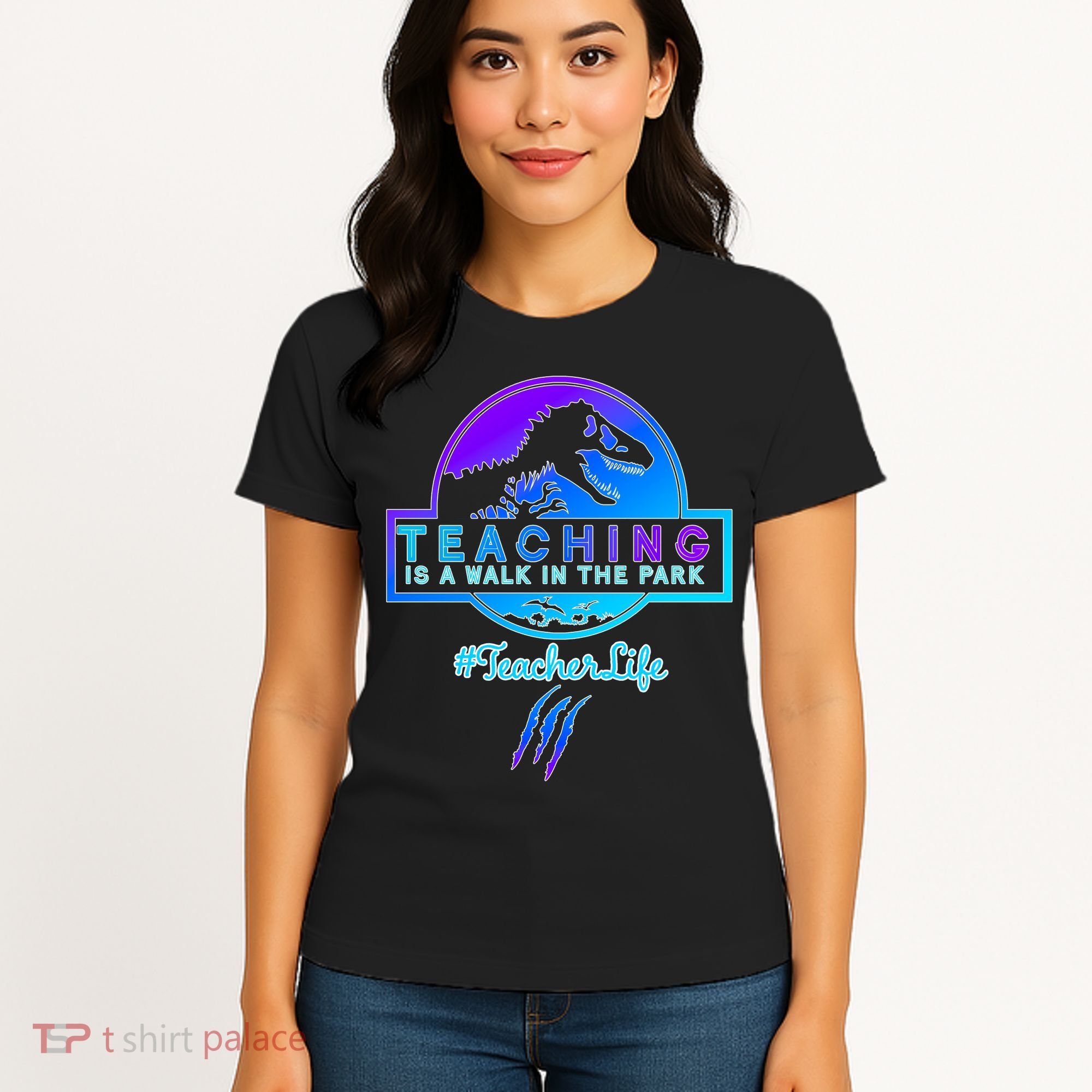 Teaching Is A Walk In Park Jurassic Teacher Women's T-Shirt
