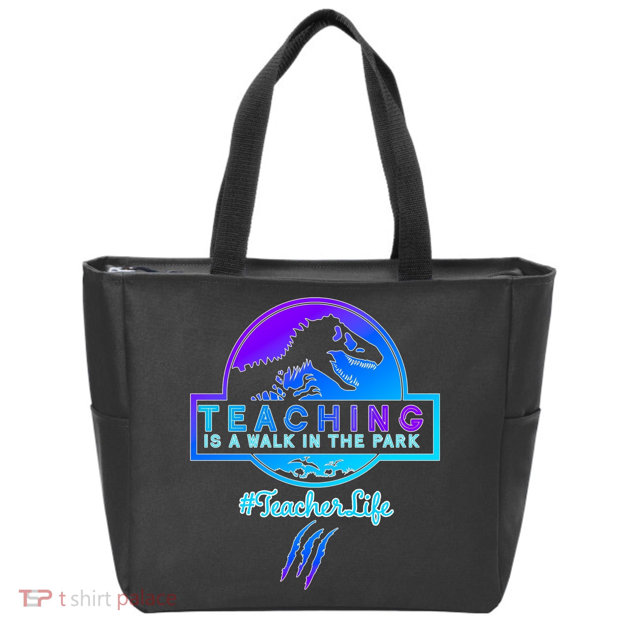 Teaching Is A Walk In Park Jurassic Teacher Tote Bag