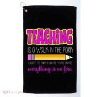 Teaching Is A Walk In The Park Golf Towel thumb 0