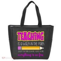 Teaching Is A Walk In The Park Tote Bag thumb 0