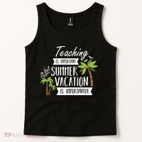 Teaching Is Important But Summer Vacation Is Importanter Tank Top thumb 2