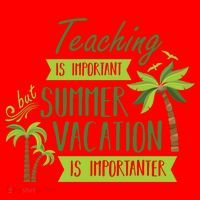 Teaching Is Important But Summer Vacation Is Importanter Santa Hat thumb 1