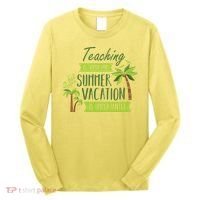 Teaching Is Important But Summer Vacation Is Importanter Long Sleeve Shirt thumb 0