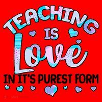 Teaching Is Love In It's Purest Form Santa Hat thumb 1