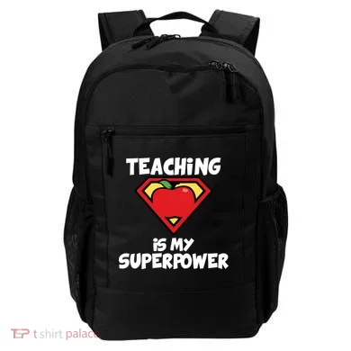 Teaching Is My Superpower Apple Crest Backpack