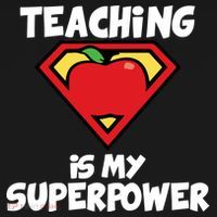 Teaching Is My Superpower Apple Crest Pajama Set thumb 2