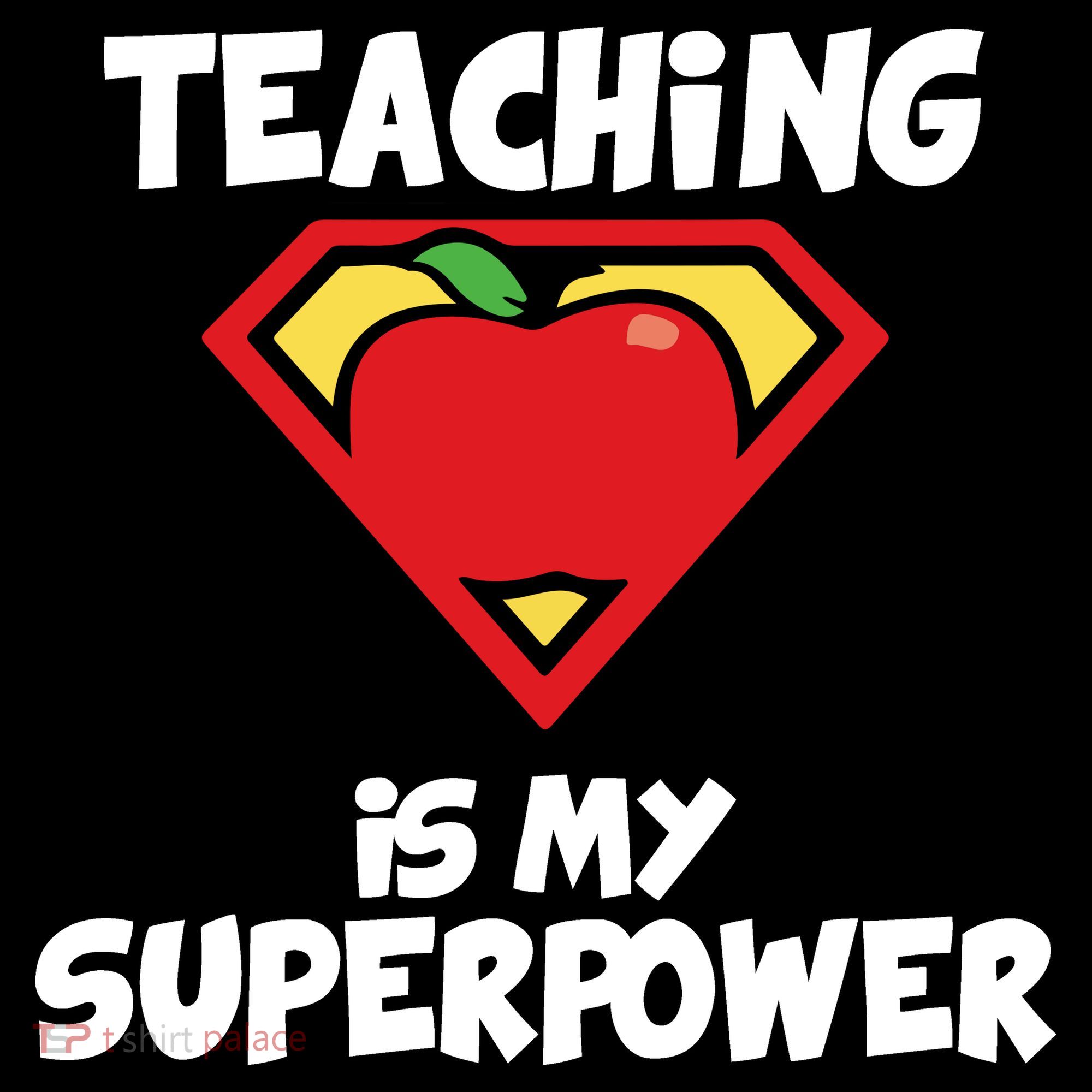 Teaching Is My Superpower Apple Crest Ornament