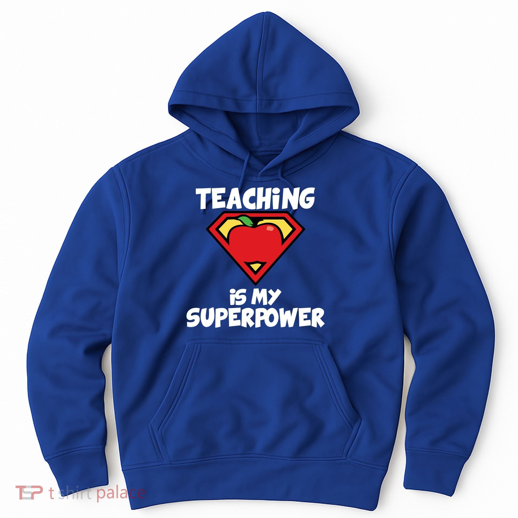 Teaching Is My Superpower Apple Crest Hoodie