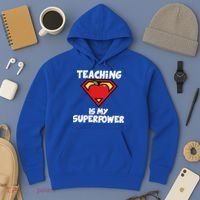 Teaching Is My Superpower Apple Crest Hoodie thumb 3