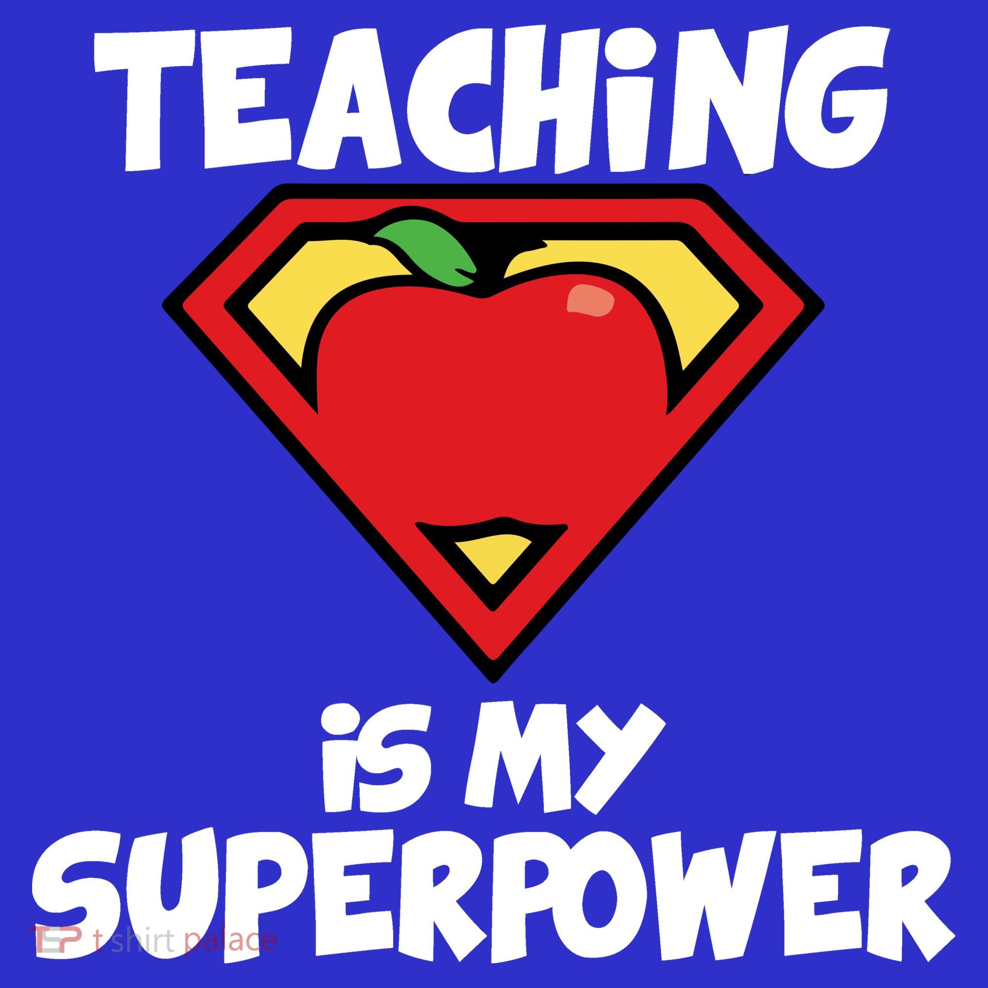 Teaching Is My Superpower Apple Crest Long Sleeve Shirt