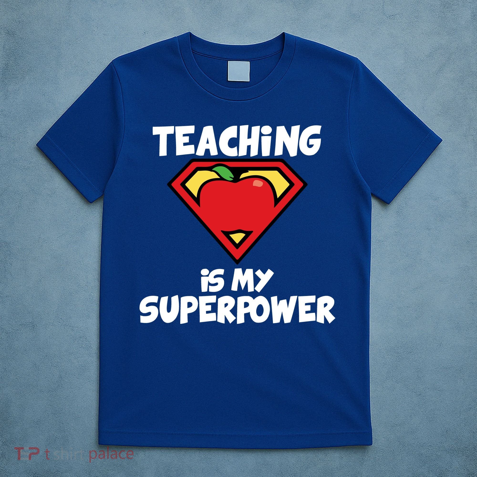 Teaching Is My Superpower Apple Crest T-Shirt