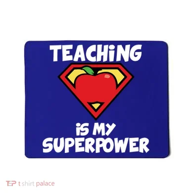 Teaching Is My Superpower Apple Crest Mousepad