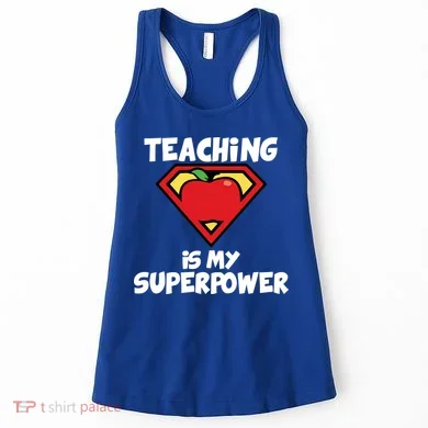 Teaching Is My Superpower Apple Crest Women's Tank Top