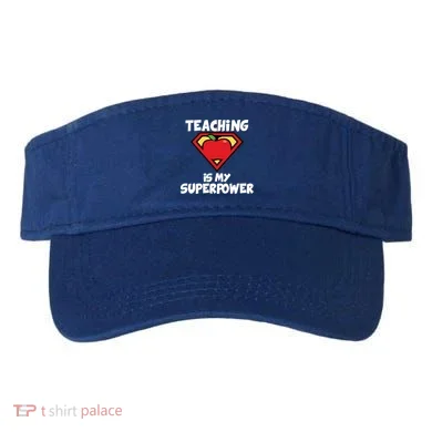 Teaching Is My Superpower Apple Crest Visor