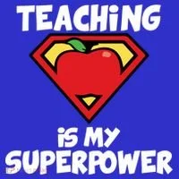 Teaching Is My Superpower Apple Crest Kids T-Shirt thumb 4
