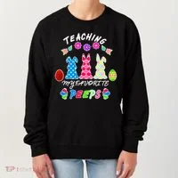 Teaching My Favorite Peeps Cute Easter Bunnies Women's Sweatshirt thumb 0