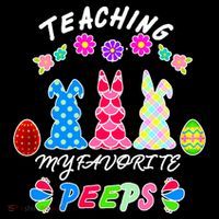 Teaching My Favorite Peeps Cute Easter Bunnies Women's Hoodie thumb 2
