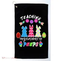 Teaching My Favorite Peeps Cute Easter Bunnies Golf Towel thumb 0