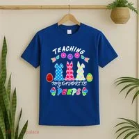 Teaching My Favorite Peeps Cute Easter Bunnies T-Shirt thumb 2