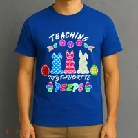 Teaching My Favorite Peeps Cute Easter Bunnies T-Shirt thumb 3
