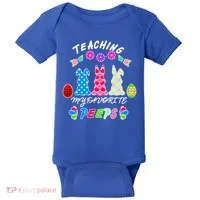 Teaching My Favorite Peeps Cute Easter Bunnies Baby Bodysuit thumb 0