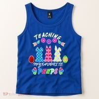 Teaching My Favorite Peeps Cute Easter Bunnies Tank Top thumb 2