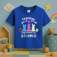 Teaching My Favorite Peeps Cute Easter Bunnies Toddler T-Shirt thumb 3