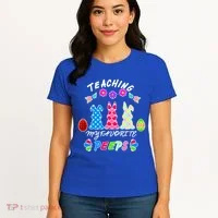 Teaching My Favorite Peeps Cute Easter Bunnies Women's T-Shirt thumb 4