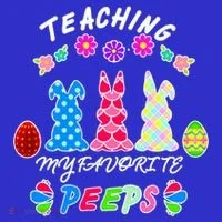 Teaching My Favorite Peeps Cute Easter Bunnies Women's T-Shirt thumb 6